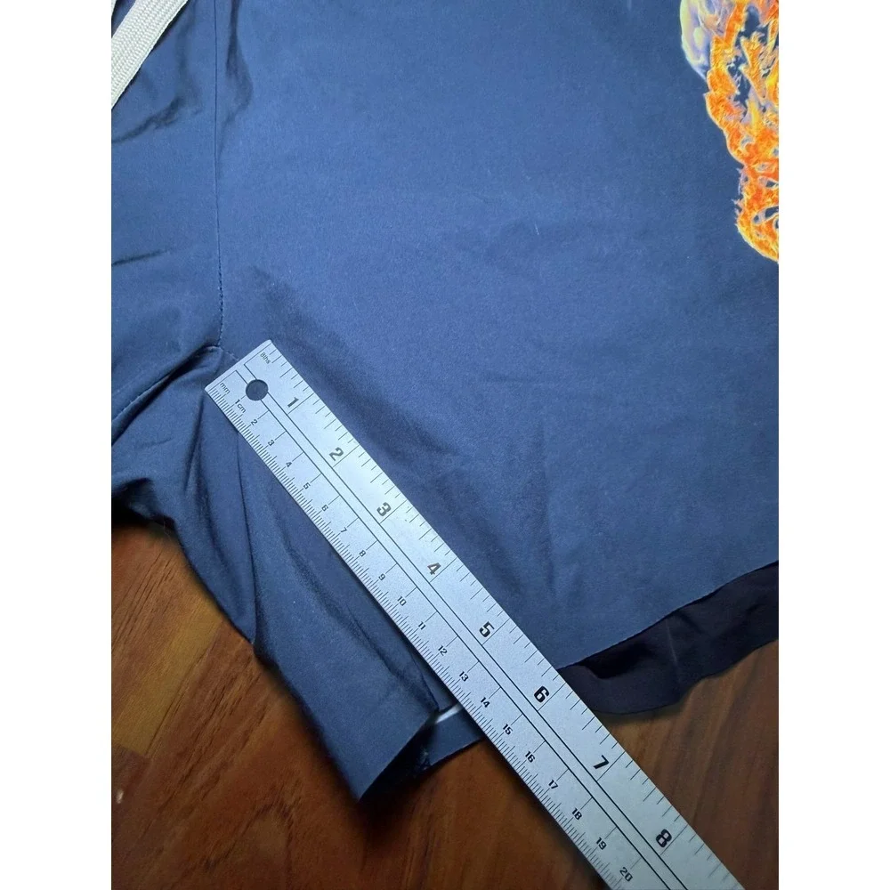 Darc Sport Wolves Gym Shorts Mens Medium Blue Flames Limited Edition 696/1000